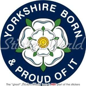  YORKSHIRE Born & Proud White Rose of York Britain UK 100mm 
