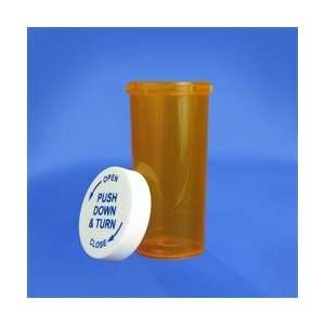 Amber Pharmacy Vials, Child Resistant Caps, 8 dram (29.5 mL), case/410 