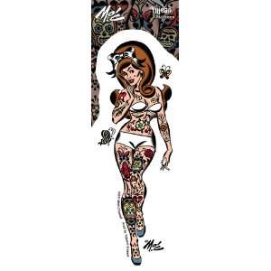   Mitch OConnell   Tattooed Smoking Girl   Sticker / Decal Automotive