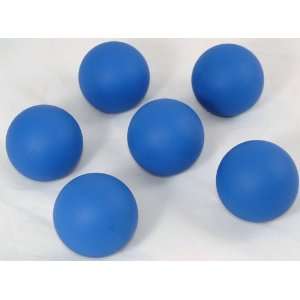  Lot of 6 Blue Handballs 2.4 Rubber Squeeze Ball 60mm 