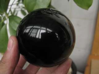 NATURAL OBSIDIAN POLISHED CRYSTAL SPHERE BALL HEALING 78mm  