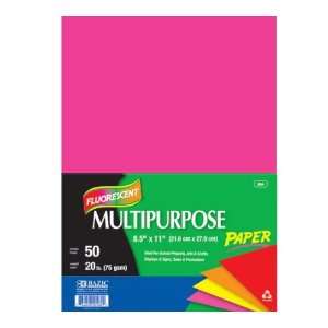  Bazic 584  48 50 Ct. Neon Color Multipurpose Paper  Pack 