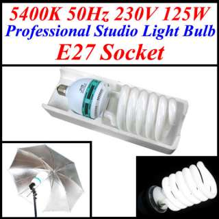 125W 5400K Studio Light Bulb Daylight with E27 Socket  