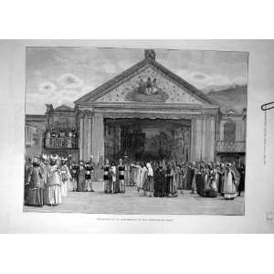  1890 Passion Play Ober Ammergau Bavaria Christ Print