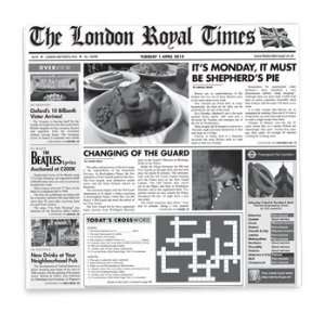 London Royal Times Newsprinted Tissue Liners 12 in. x 12 in. (pack of 