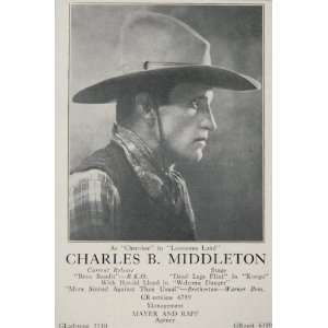   Charles B. Middleton Cowboy Lonesome Land RKO Ad   Original Casting Ad
