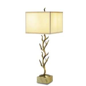   and Company 6502 Algonquin 1 Light Table Lamp in Vintage Brass 6502