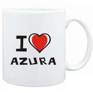  Mug White I love Azura  Female Names