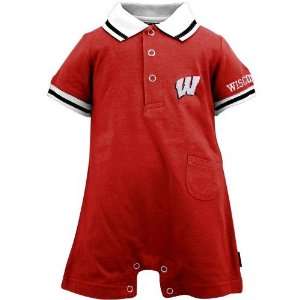  Wisconsin Badgers Cardinal Infant Polo Creeper Sports 