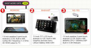 KOREA LAST Android 2.2 tabled PC MID 8GB touch wifi 3G FM & TV OUT 