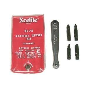 Xcelite XL75V Offset Reversible Ratchet Screwdriver Set, 5 Piece 