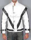 Michael Jackson Beat IT White Faux PU Leather Jacket  