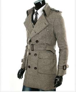 FASHION ON MOON CASUAL LAPEL DOUBLE BREASTED COAT + BELT 1515  