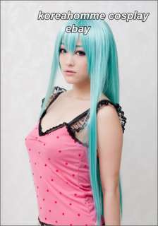 Vocaloid Hatsune Miku Aqua cosplay wig LONG 100CM BLUE  