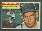 1956 Topps 325 Don Liddle Giants VG  