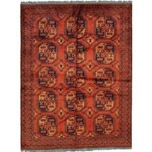  611 x 91 Red Hand Knotted Wool Afghan Rug Furniture 