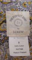 Crew 2 gray paisley l/s Perfect Shirt blouse womens XS  