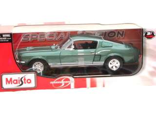 Maisto 1967 Ford Mustang GT Fastback Green 1/18 Car  