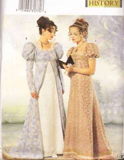 PATTERN Early 1800s style DRESS 6 10 raised waist b6630 coat NEW 