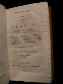 History of Arabia 1834 Harpers w/ folding map  
