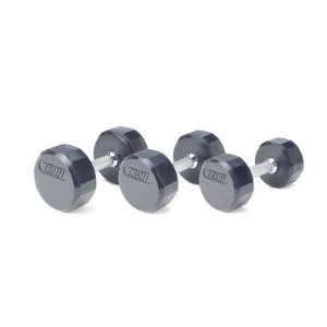  Troy TSD R 8 lb 12 Sided Rubber Coated Dumbbell Pair 