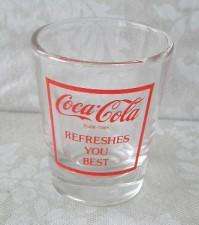 1960s Coca  Cola Refreshes You Best, Shot Glass  