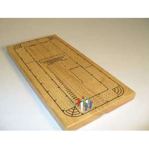  4 Player Natural Wood Continuos Track cribbage, plastic 