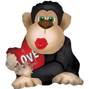  23 Love Monkey Big Kiss Helium Shape Toys & Games