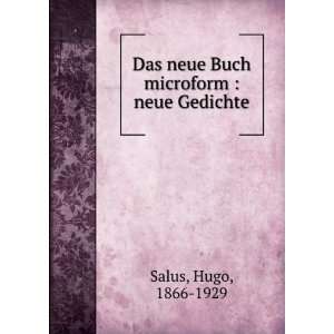  Das neue Buch microform  neue Gedichte Hugo, 1866 1929 