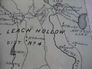 1867 School District Map SHERMAN Fairfield County Conn  