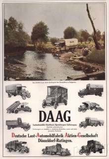 1913 Vintage Ad DAAG Trucks last Automobile Deutsche 