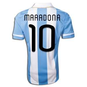 Argentina #10 Maradona Home Jersey Sky Blue 2011 Soccer Jerseys Jersey 