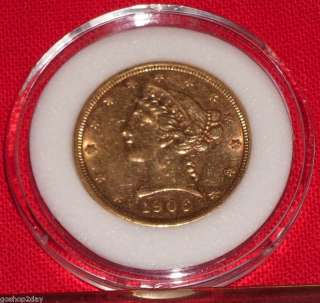 1906 S $5 Liberty Head $5 Gold Coin a GREAT COLLECTIBLE  