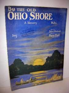 By the Old Ohio Shore Sheer Music Pretty Cover 1920s  