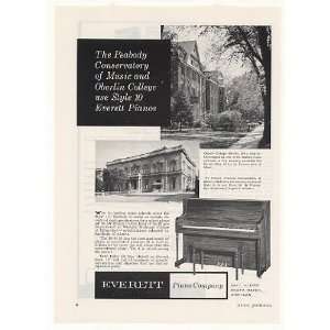  1958 Oberlin College Peabody Conserv Everett Piano Print 