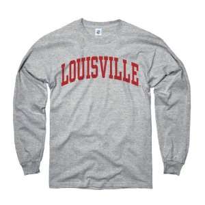  Louisville Cardinals Youth Grey Arch Long Sleeve T Shirt 