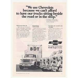 1971 BDT Boulder Denver Truck Line Chevy Trucks Print Ad 