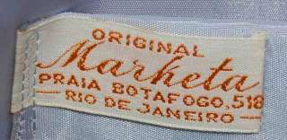 Vintage Marketa White Floral Embroidered Handbag 1950S  