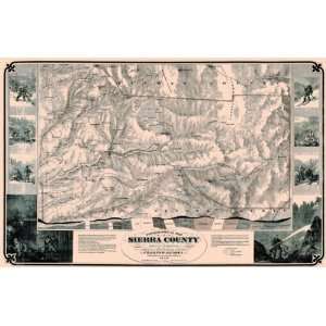  SIERRA COUNTY CALIFORNIA CA TOPOGRAPHIC MAP 1874