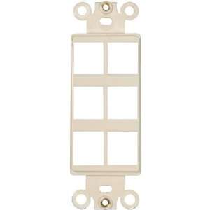  MorrisProducts 88130 Six Port Decorator Wall Plate in 