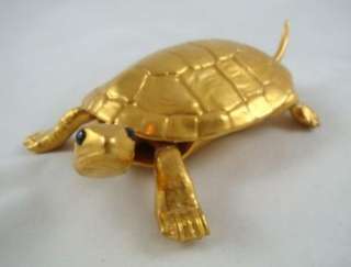 Vintage 1970s Edward Marshall Boehm Gem & Gold 400 Collection Turtle 