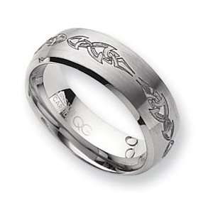  Tungsten 8mm and Polished Band TU137C 8 Jewelry