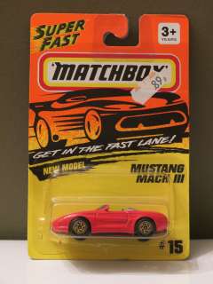   Super Fast Ford Mustang Mach III #15 Red 1993 New Model  