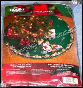 Bucilla Santas CHRISTMAS COOKIES Felt Tree Skirt Kit  