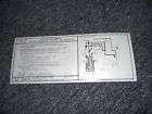 1989 FORD MUSTANG GT SALEEN 5.0L 5.0 EMISSIONS DECAL L