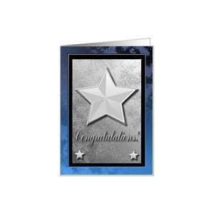 Congratulations on being Honored, Stars on Blue Card 