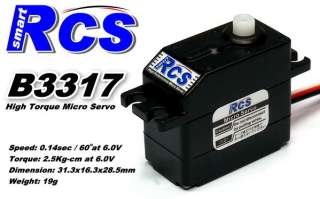 RCS B3317 19g RC High Speed & Torque Micro Servo SS836  