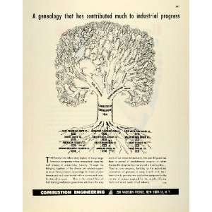   Family Tree Genealogy Fuel Steam Generation   Original Print Ad Home