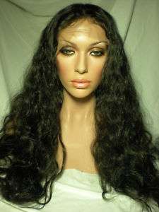 Lace Front Indian Remy Body Wave Wig Color 1B  