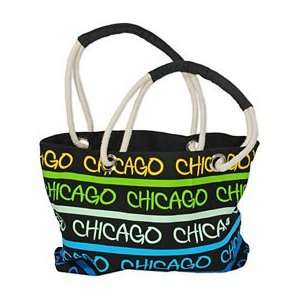  City of Chicago Rainbow Striped Tote Bag Sports 